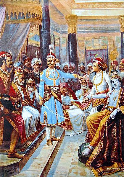 Raja Ravi Varma Sri Krishna as Envoy oil painting picture